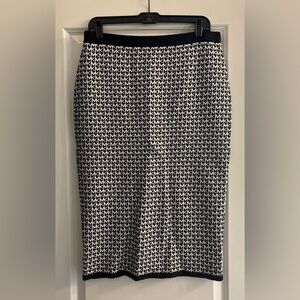 Michael Kors Monogram Black & White Pencil Skirt